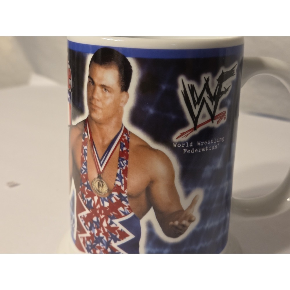 Danbury Mint 2001 Limited Edition WWF Kurt Angle Ceramic Mug Excellent Condition